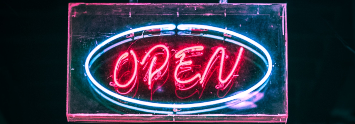 Schild "Open"